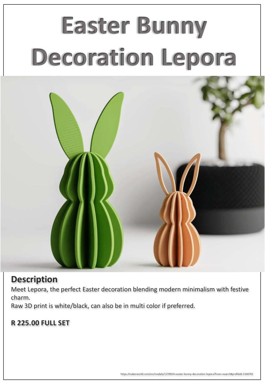 Easter Bunny Decoration Lepora